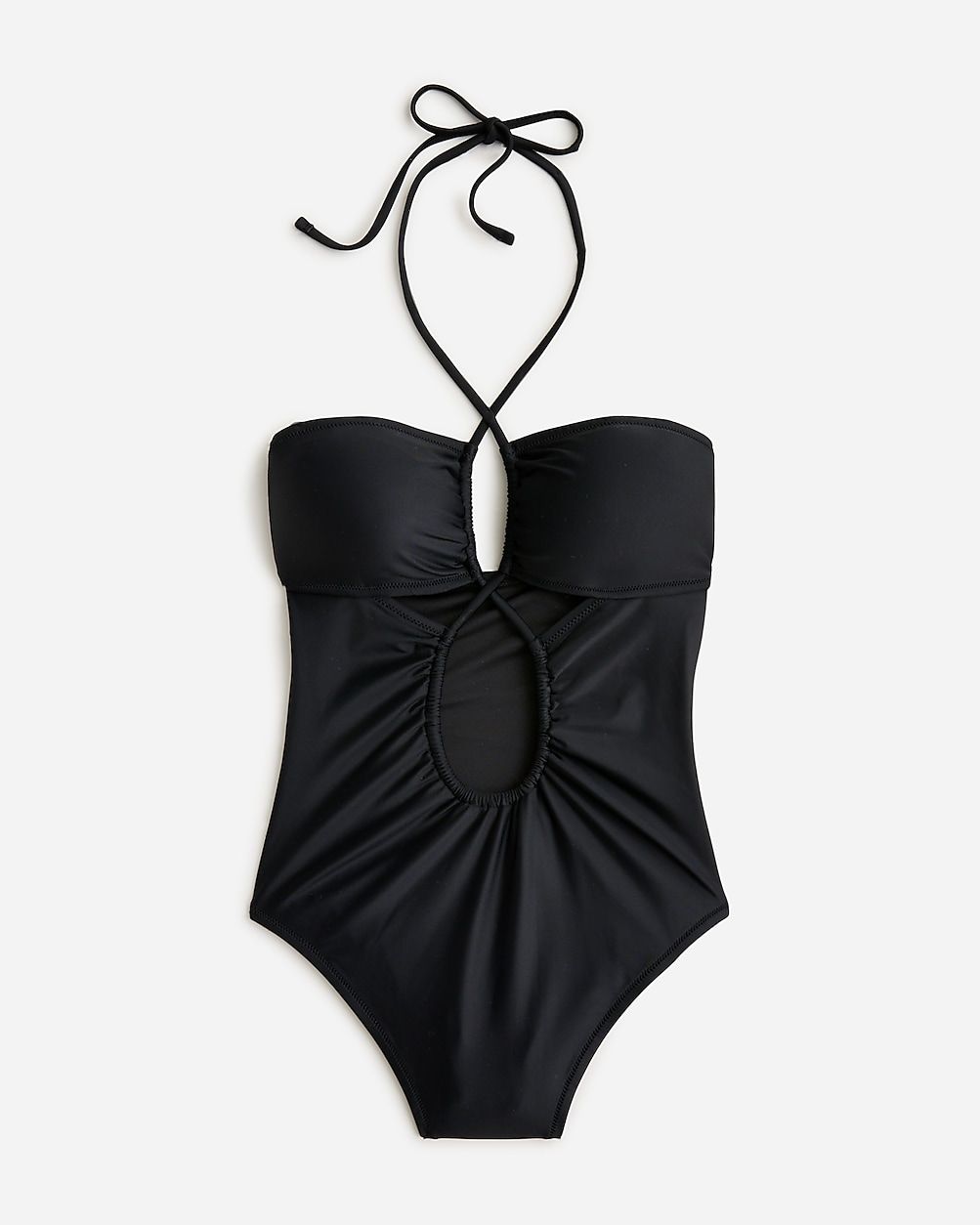 Cutout halter one-piece swimsuit | J.Crew US