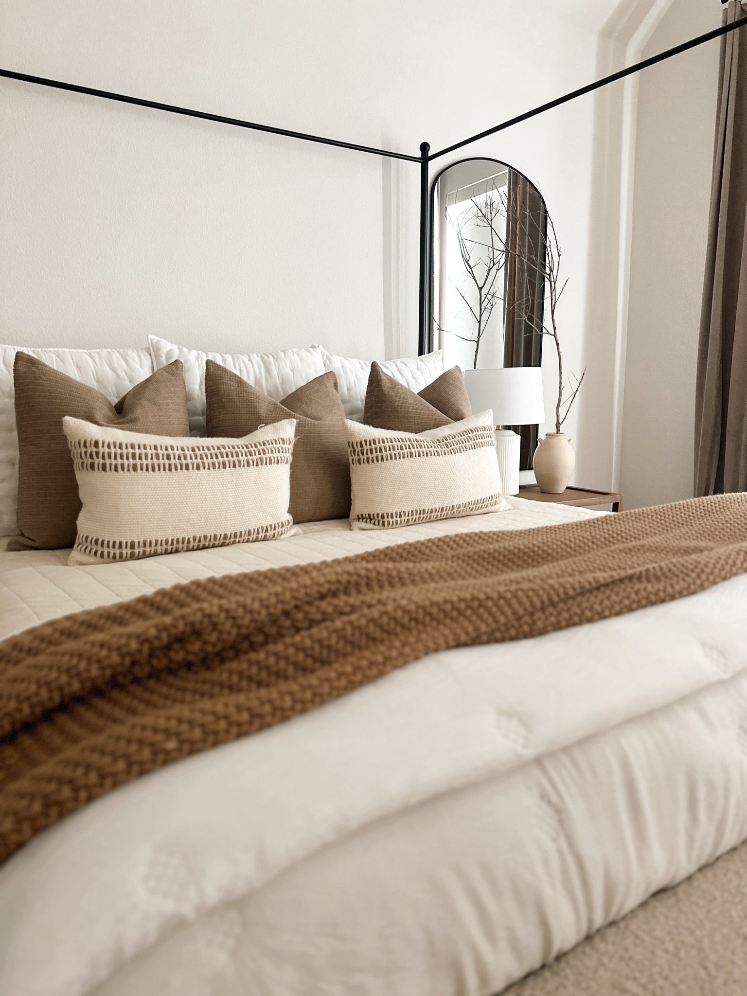 Crisp, clean, cozy primary bedroom! Love all the neutrals!

Neutral decor. Neutral home. Pottery barn home. Crate & barrel home. 

#LTKstyletip #LTKitbag #LTKhome