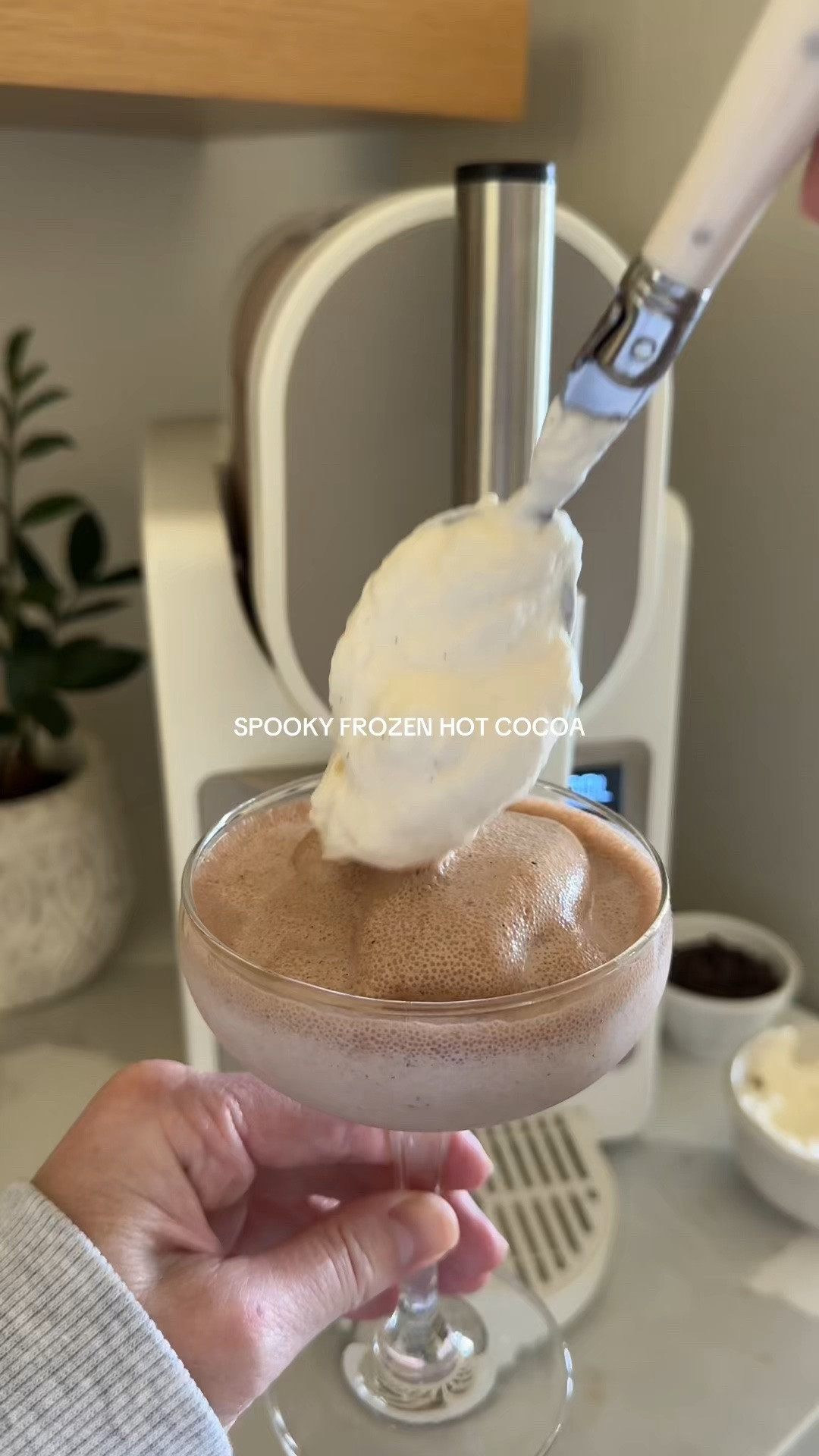Spooky Frozen Hot Chocolate 👻
The cutest little Halloween treat and such a fun way to use the GreenPan Frost Pro. I made it with Mexican hot chocolate, vanilla bean paste and topped each glass with a little vanilla bean whipped cream ghost.
Frozen Hot Chocolate
4 cups milk
1 Abuelita chocolate tablet
1 tbsp vanilla bean paste
Vanilla Bean Whipped Cream
1 cup heavy cream
1 tsp vanilla bean paste
1 tsp powdered sugar
Mini chocolate chips for the eyes
Perfect for a Halloween movie night. 👻 #gifted #ad #halloweentreat #frozenhotchocolate

#LTKHome #LTKSeasonal