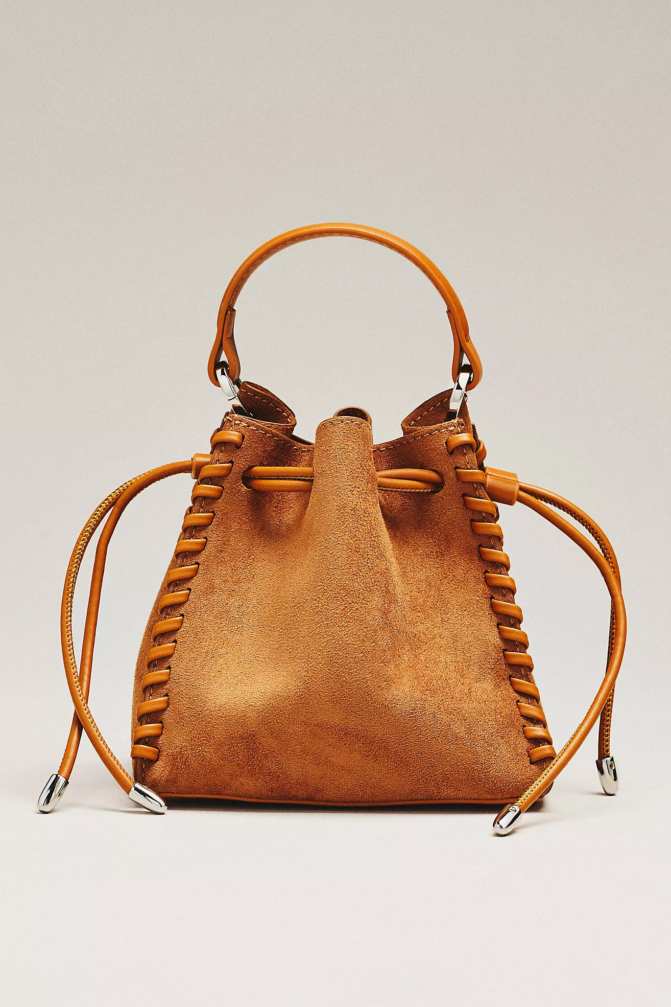 By Anthropologie Faux-Suede Whipstitch Satchel | Anthropologie (US)