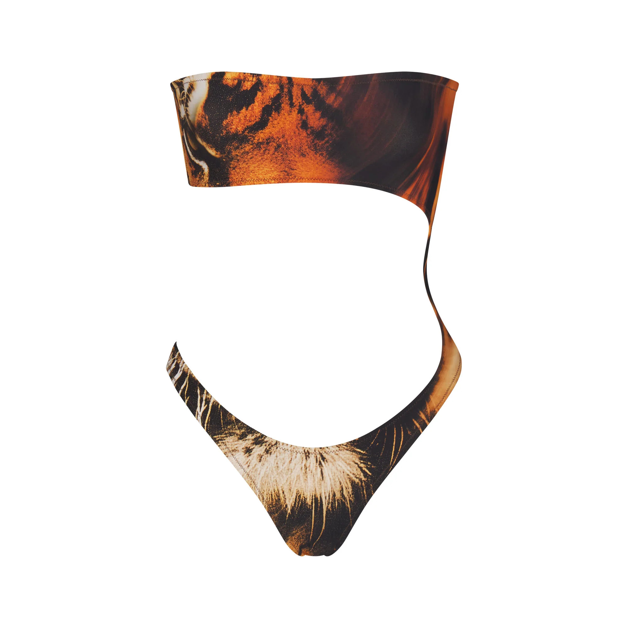 ROBERTO CAVALLI X SKIMS STRAPLESS MONOKINI | TIGER FACE PRINT | SKIMS | SKIMS (US)