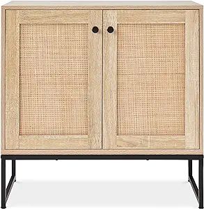 Best Choice Products 2-Door Rattan Storage Cabinet, Accent Furniture, Multifunctional Cupboard fo... | Amazon (US)