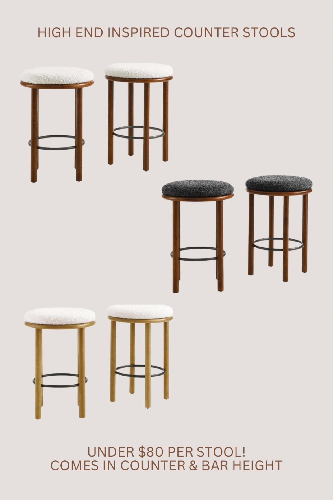 Brand new Amazon counter & bar height stools!!!! Will sellout! Amazing price for this high end style 😍🙌🏻

#LTKFindsUnder100 #LTKHome #LTKSaleAlert