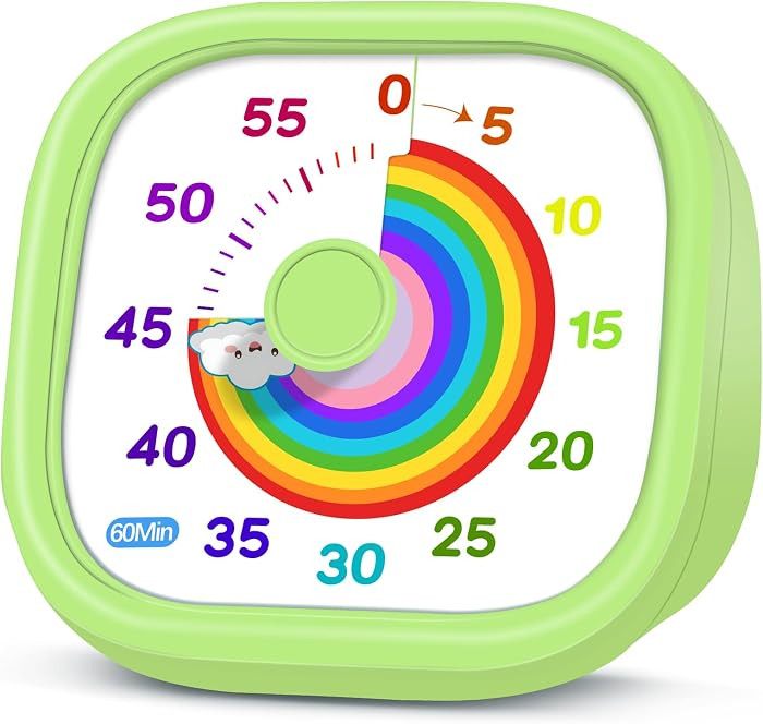 Visual Timer for Kids - 60 Minute Pomodoro Timers for Classroom Kitchen Office, Countdown Kids Ti... | Amazon (US)