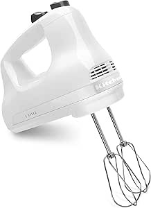 KitchenAid KHM512WH 5-Speed Ultra Power Hand Mixer, White, 8x7x5 | Amazon (US)