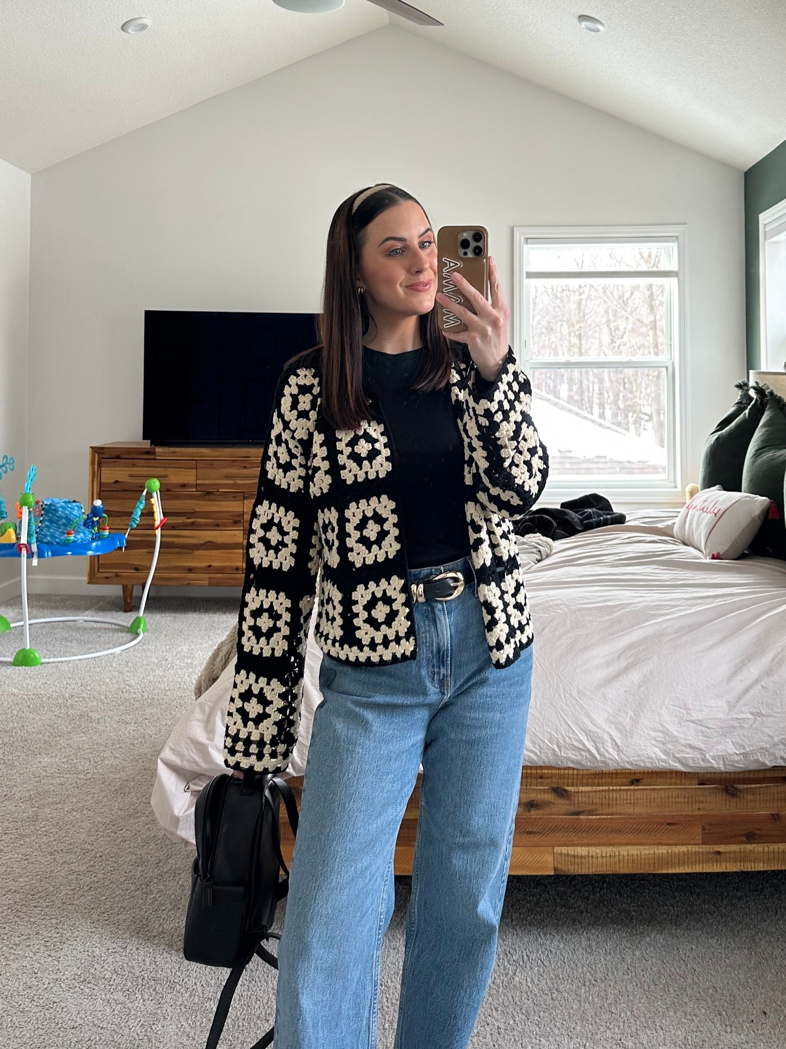 My cardigan is 25% off with code SAVE25 ✨ s tops, 27 short jeans 

@VICI @Target 

#LTKSaleAlert #LTKSeasonal #LTKPetite