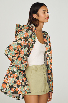 NVLT Cotton Hooded Floral Rain Coat | Anthropologie (US)