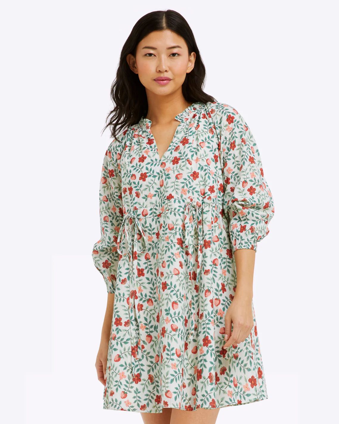 Kellie Babydoll Dress in Strawberry Field | Draper James (US)