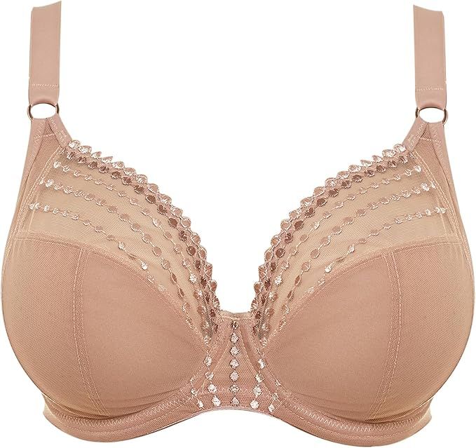 Elomi Women's Matilda Plunge Bra. Three-Piece Cups Sheer Mesh Cups Side Support Panels Moveable J... | Amazon (US)