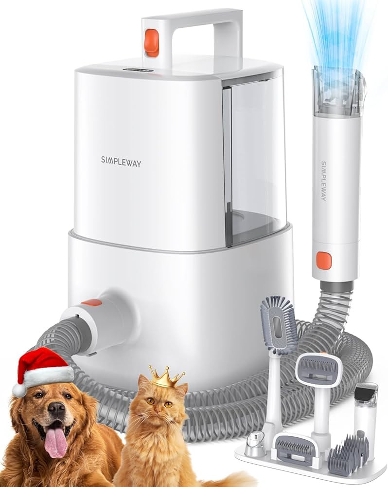 Dog Grooming Vacuum Kit for Shedding: Pet Hair Brush Groomer Pro Attachment Fur Machine Cat Clipp... | Amazon (US)