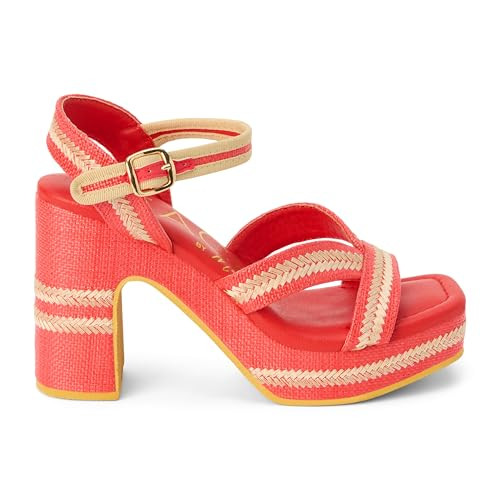 BEACH by Matisse Women's Adelaide Platform Sandal, Red, 7 | Amazon (US)