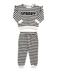 Toddler Girls 2pc Halloween Matching Top And Joggers Set | Marshalls