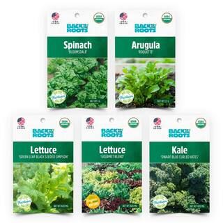 Back to the Roots Organic Leafy Greens Vegetable Seeds Variety (5-Pack)-50072 - The Home Depot | The Home Depot