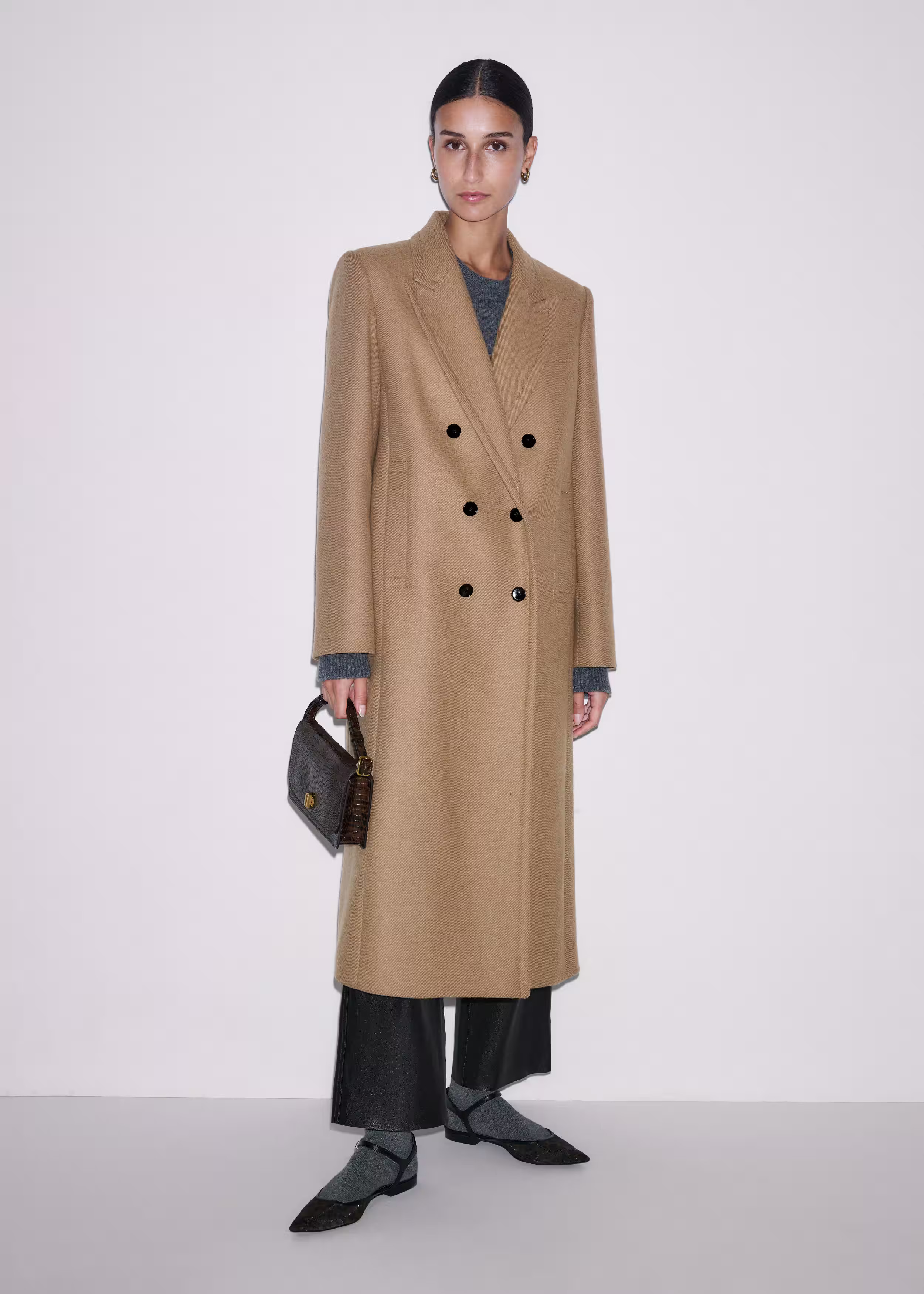 Double-Breasted Coat Italian Wool Blend | ME+EM Global (Excluding US)