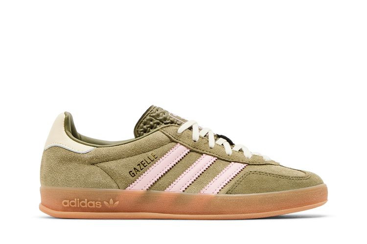 Wmns Gazelle Indoor 'Focus Olive Clear Pink' | GOAT