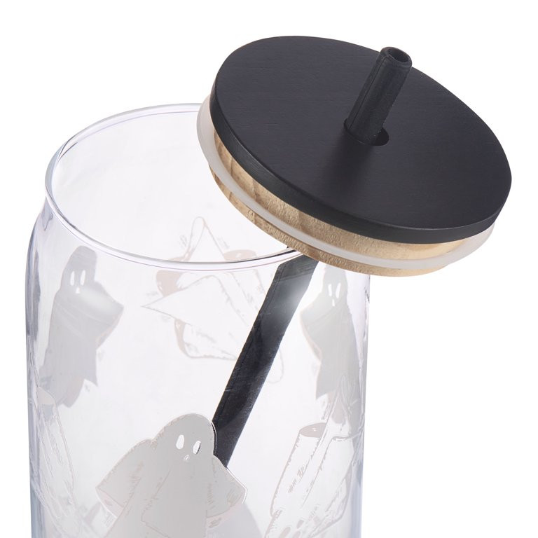 Way to Celebrate 20oz Color Changing Glass Ghost Sipper with Lid &  Silicone Straw | Walmart (US)