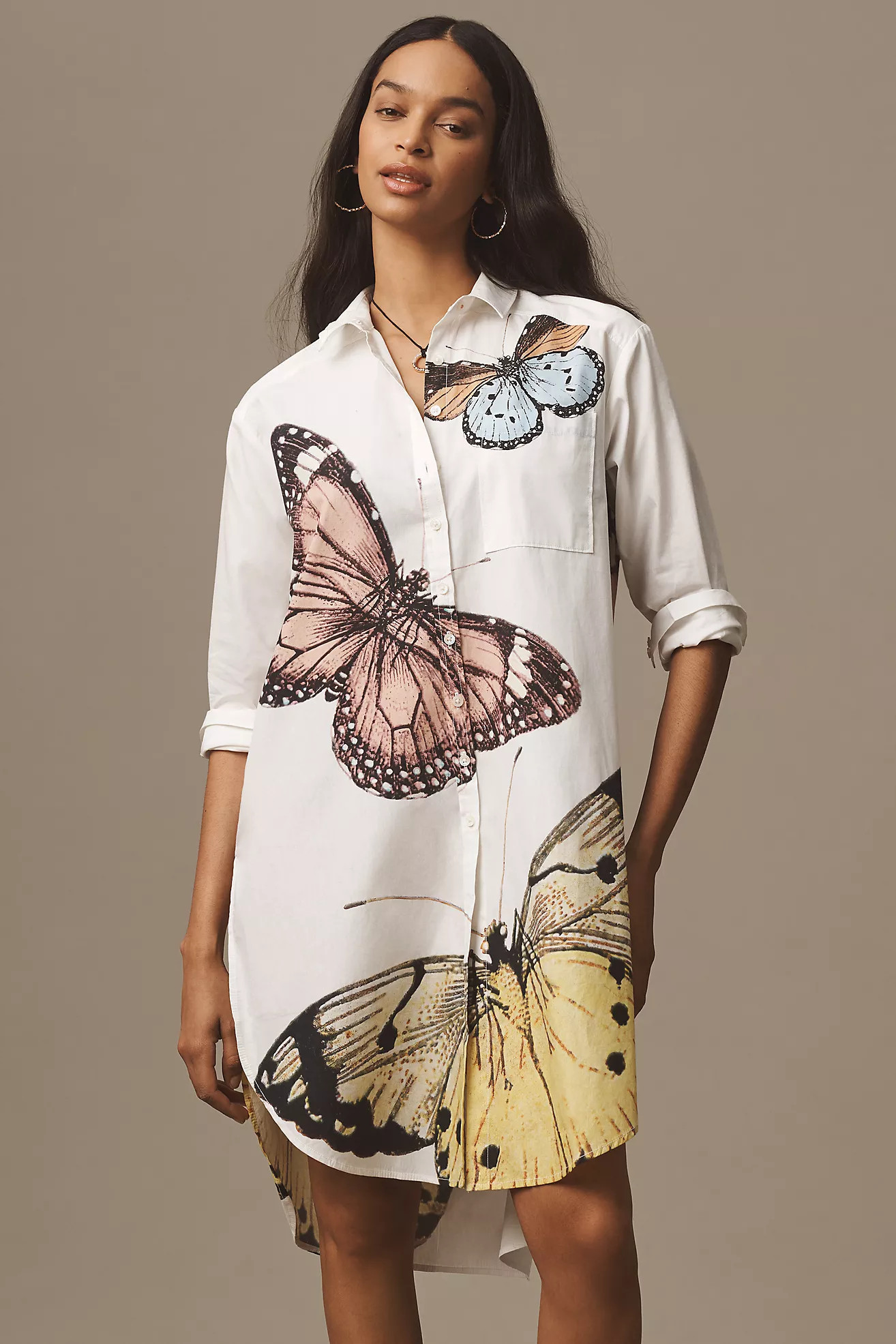 Maeve Maxi Tunic Poplin Buttondown | Anthropologie (US)