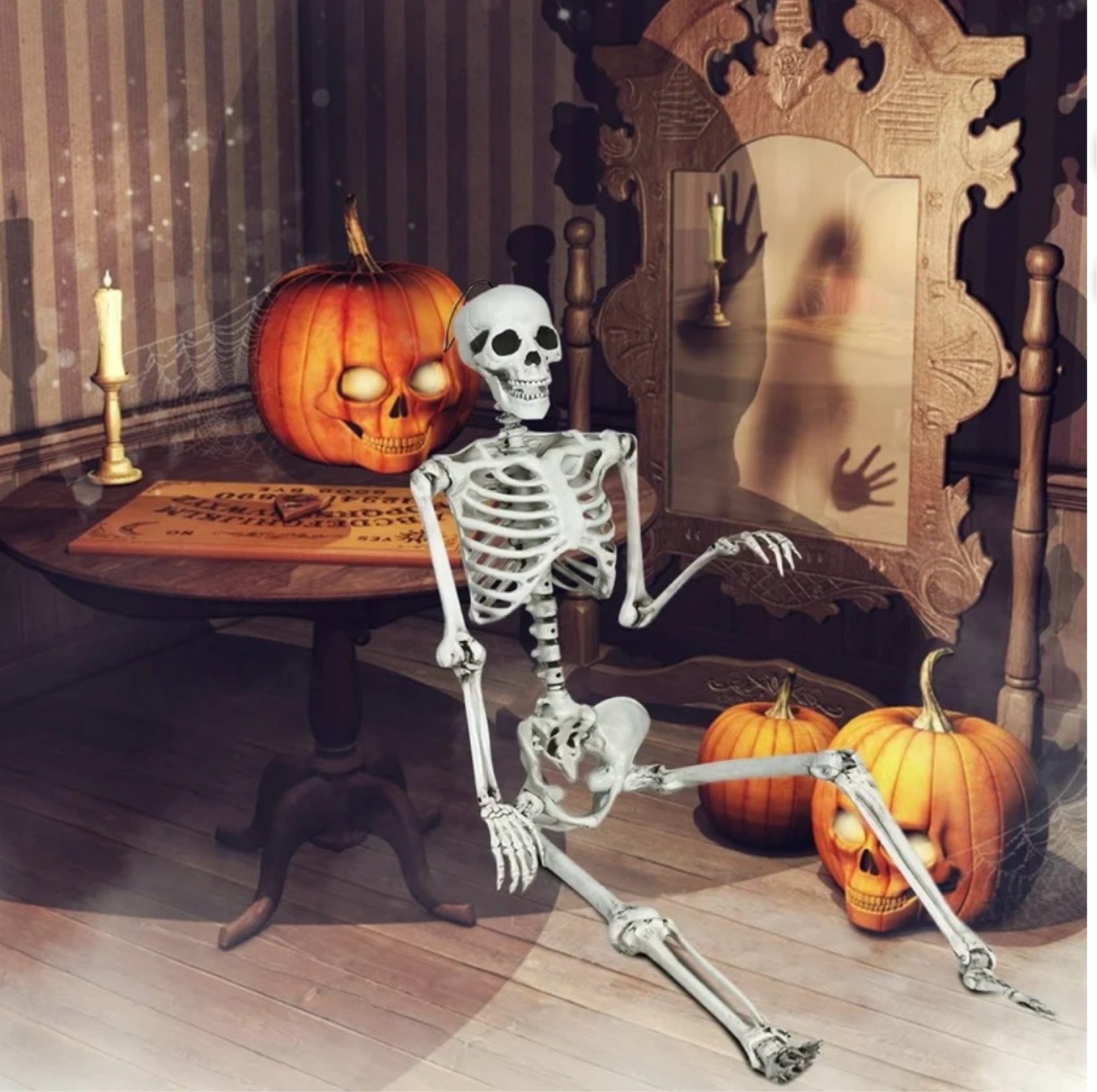 This amazing Halloween skeleton is sure to be the talk of the neighbors! This 63 inches high full size skeleton is perfect for decorating your Halloween party. 

#LTKHalloween #LTKFallSale #LTKSeasonal