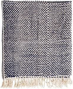Creative Co-Op Woven Cotton Fringe Blanket Throw, Single, Multicolor | Amazon (US)