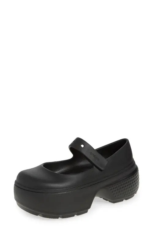 CROCS Stomp Platform Mary Jane in Black/Black at Nordstrom, Size 10 | Nordstrom