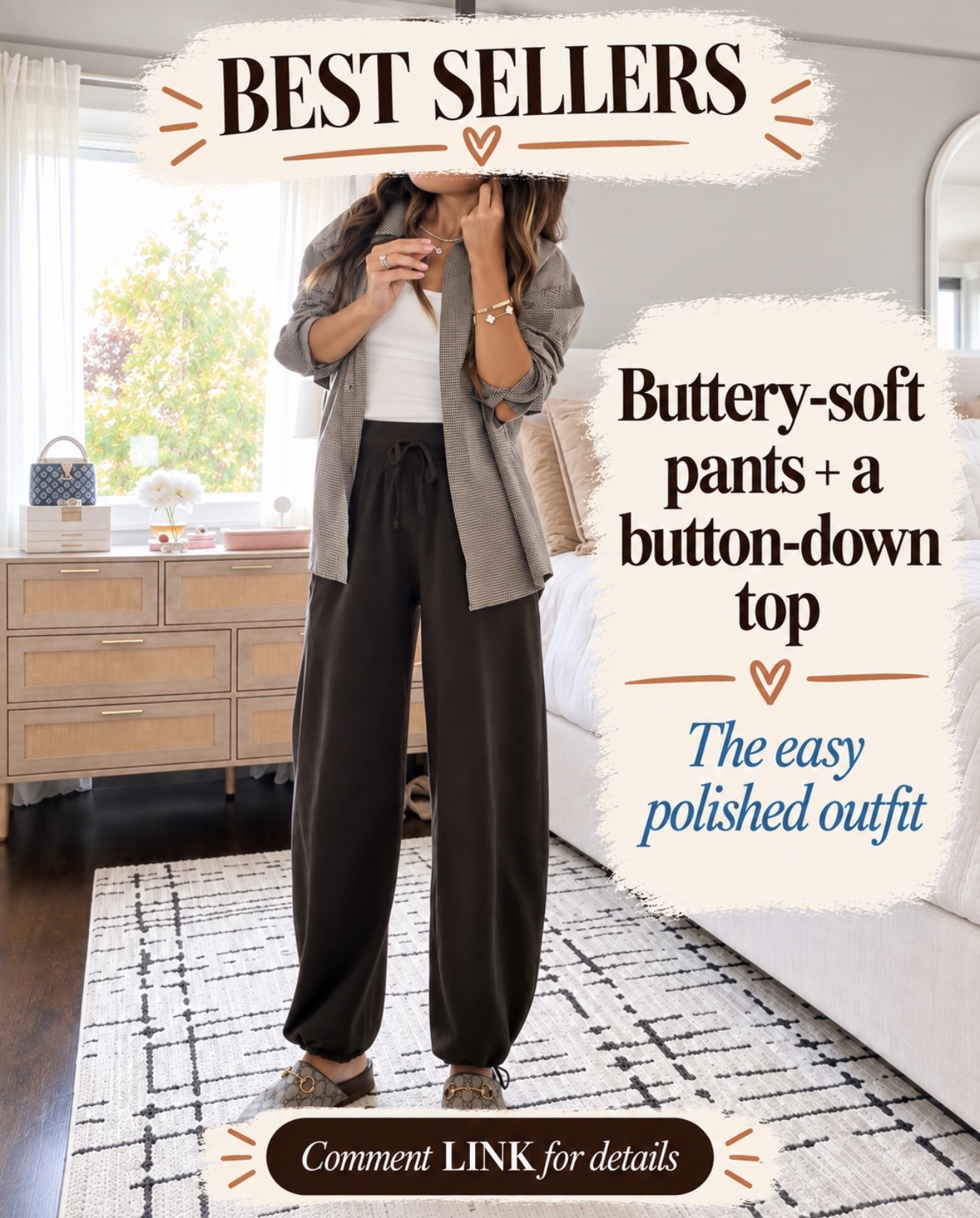 Buttery-soft pants + a button-down = the easiest comfy-polished outfit 🙌🏻 Perfect for those days when you want to look put together without overthinking it. Comment LINK for details 🔗⬇️

#LTKOver40 #LTKSeasonal #LTKmomlife