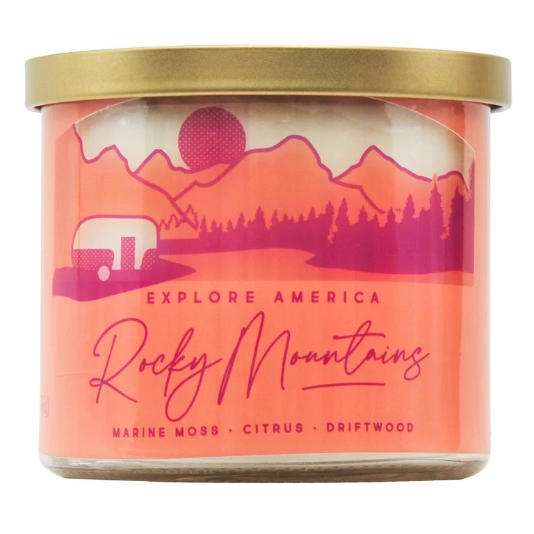 Mainstays Explore America 14-Ounce 3-Wick Candle Rocky Mountains | Walmart (US)