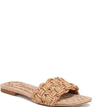 Circus NY by Sam Edelman Salma Woven Raffia Slide Sandals -  7.5 | Dillard's