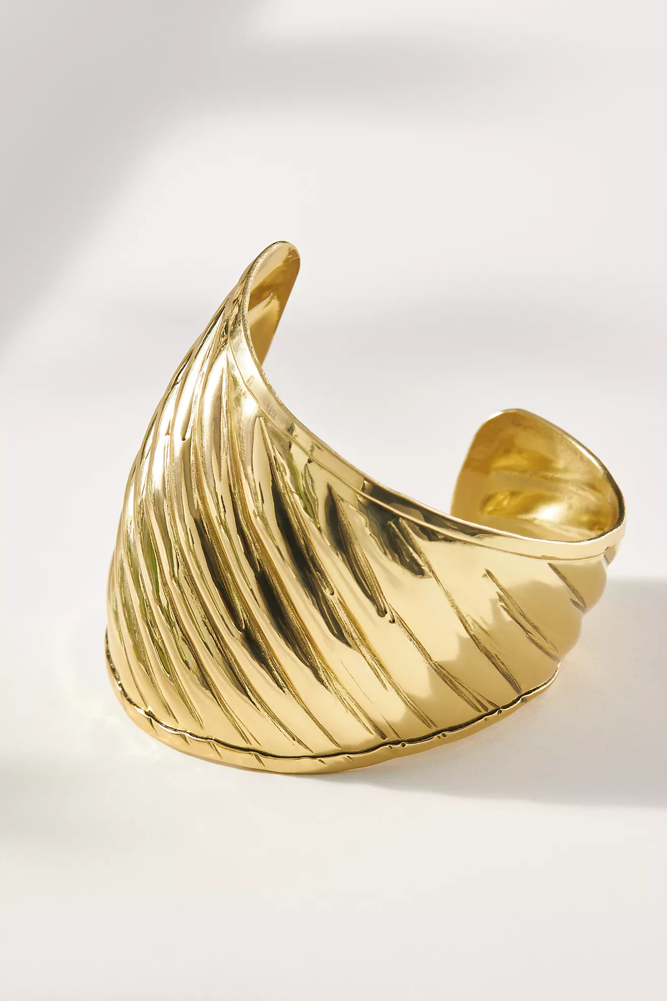 Asymmetrical Ribbed Cuff Bracelet | Anthropologie (US)