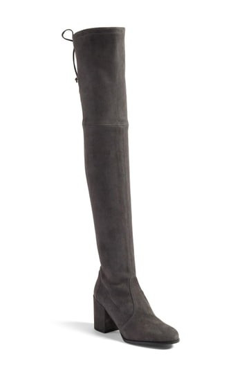 Women's Stuart Weitzman Tieland Over The Knee Boot, Size 5.5 M - Grey | Nordstrom
