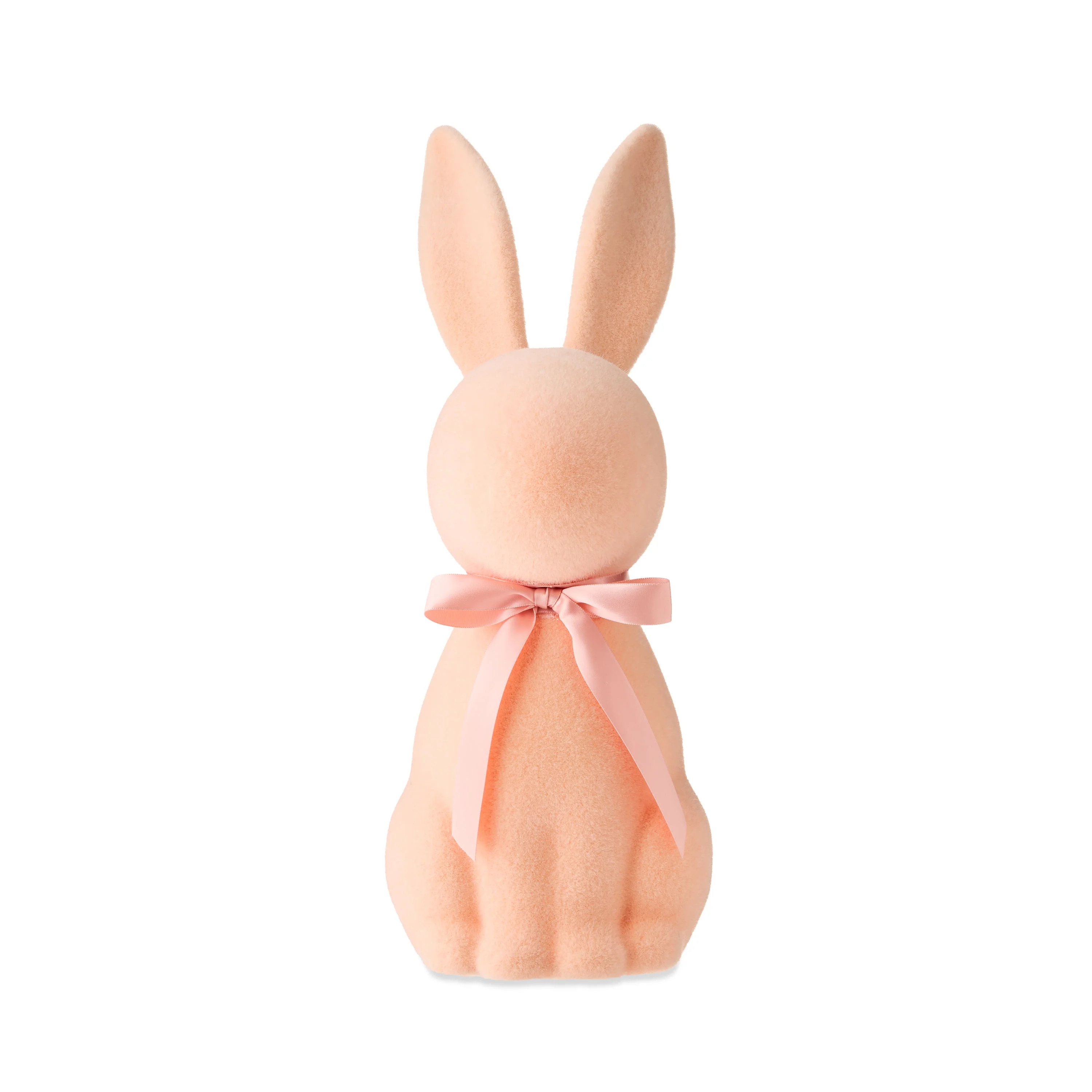 Easter Flocked Peach Bunny Decor, 16 in, by Way To Celebrate | Walmart (US)