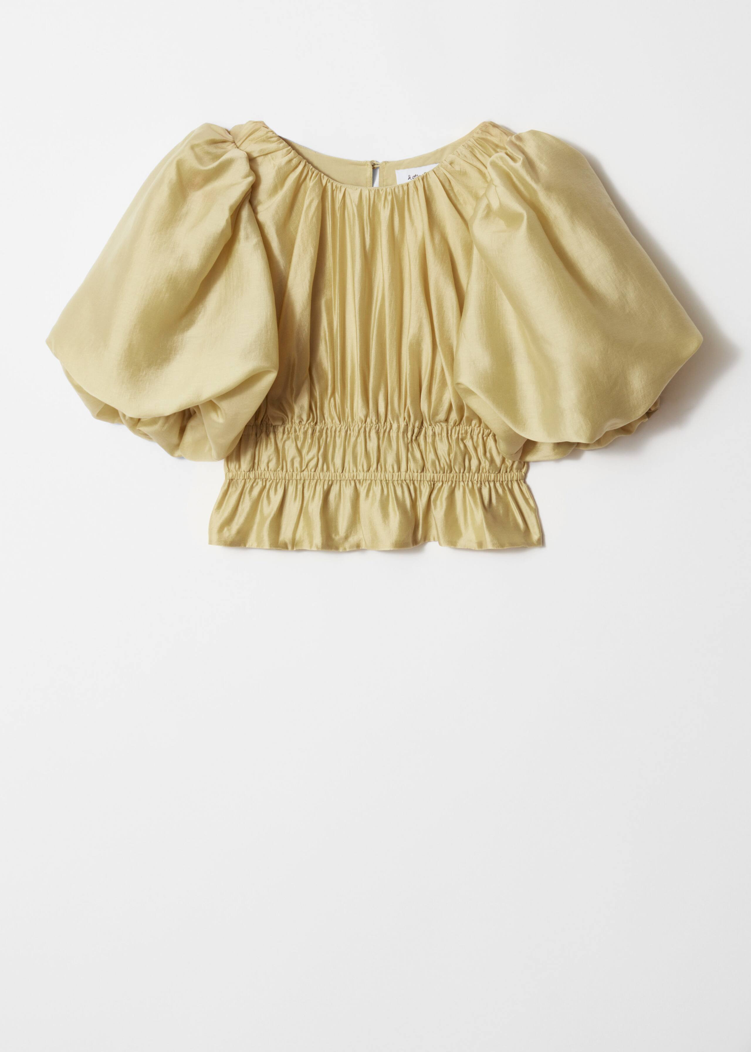 Geraffte Bluse mit Ballonärmeln - Gelb - & Other Stories DE | & Other Stories EU