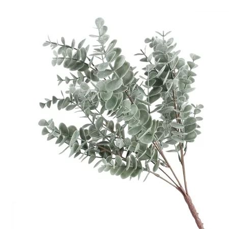 10 Pack Eucalyptus Stems Faux Plastic Green Plants for Home (5 Forks) | Walmart (US)