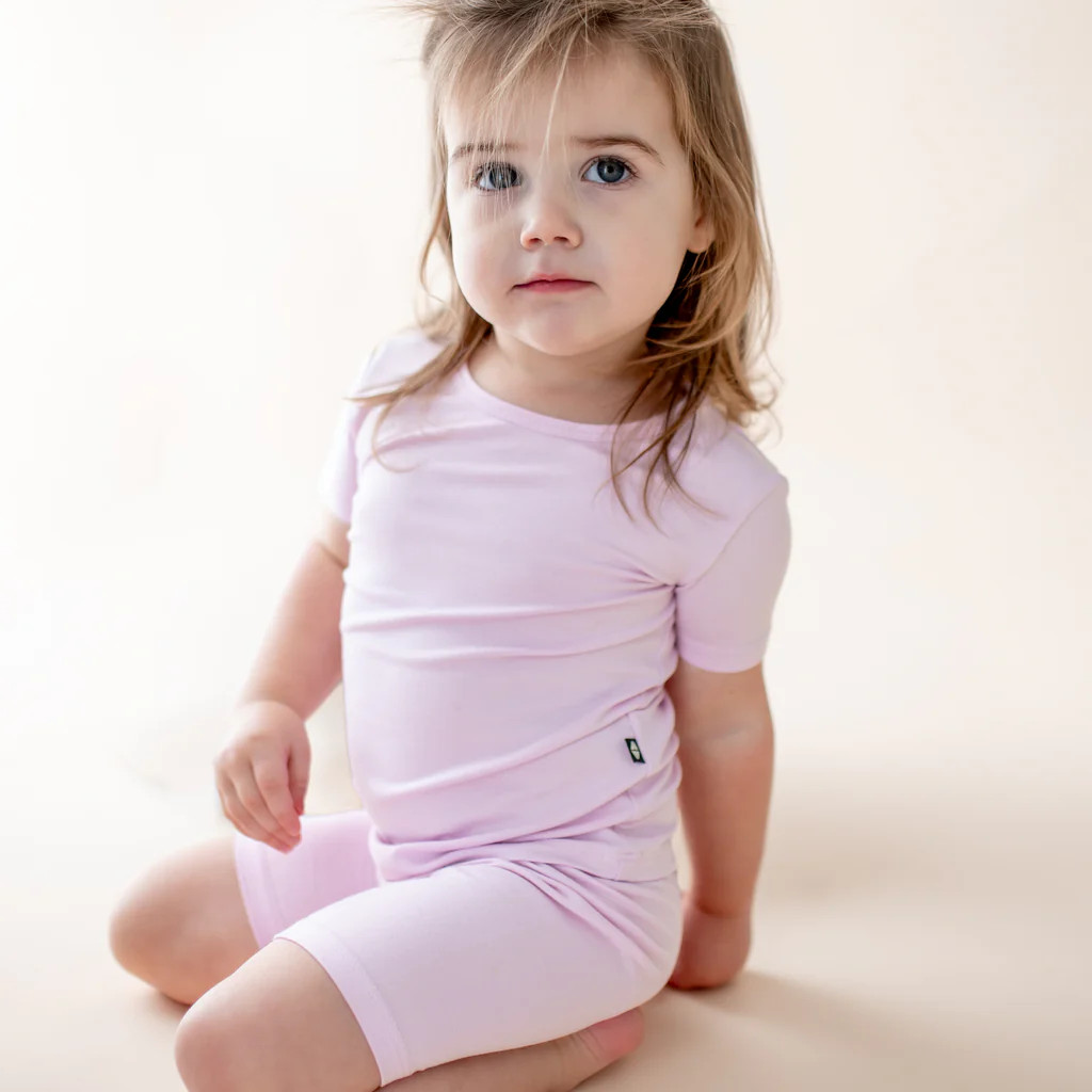Short Sleeve Pajamas in Thistle | Kyte Baby