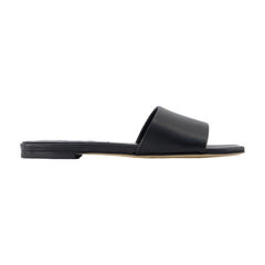 Women's Slide Black Calfskin Sandal | Italist Inc.