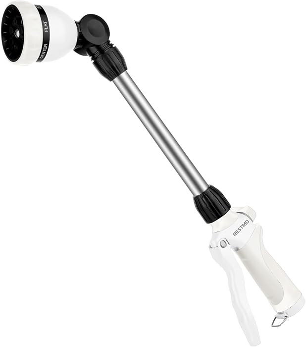 RESTMO Metal Watering Wand, Heavy Duty Garden Hose Wand with 180\u00b0 Swivel Ratcheting Head, 16... | Amazon (US)