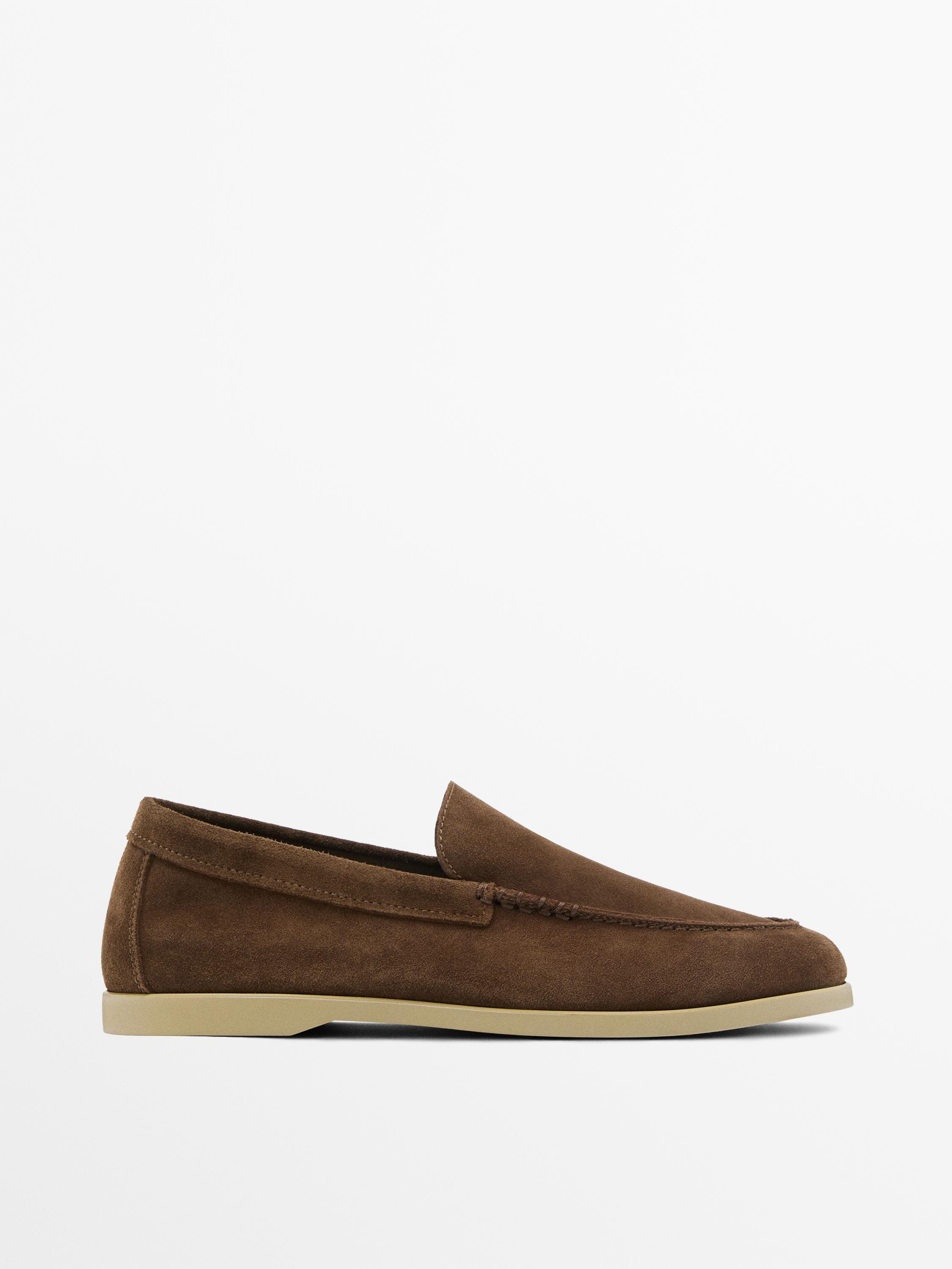Mokassin aus weichem Rauleder | Massimo Dutti DE