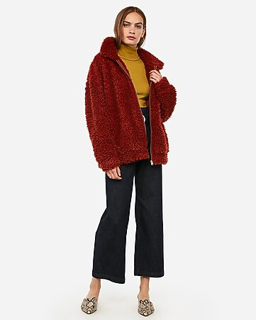 cozy teddy jacket | Express
