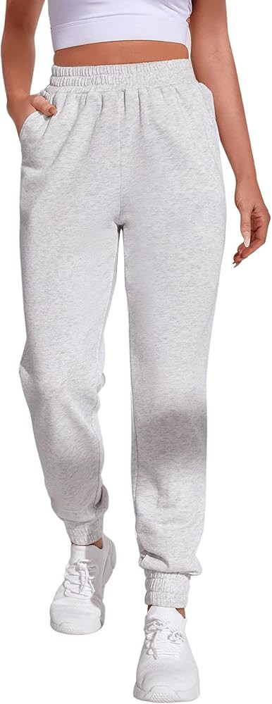 SweatyRocks Women's Drawstring Waist Striped Side Jogger Sweatpants with Pocket | Amazon (US)