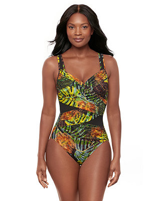 Miraclesuit Women's Sunset Islet Madero Tummy-Control Underwired One-Piece Swimsuit - Macy's | Macy's