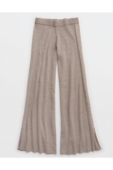Aerie Sweater Trouser Women's Heathered Taupe S | Aerie