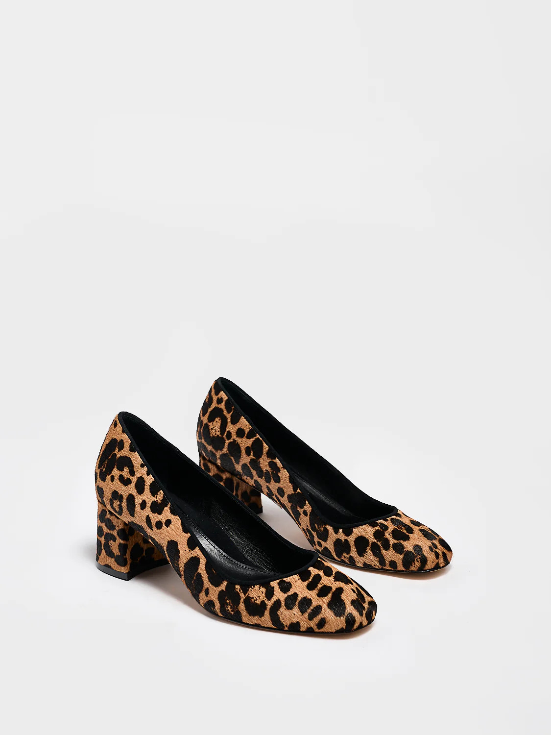 Block Heel Pump 60 in Leopard Hair Calf | All-Day Comfort | Marion Parke