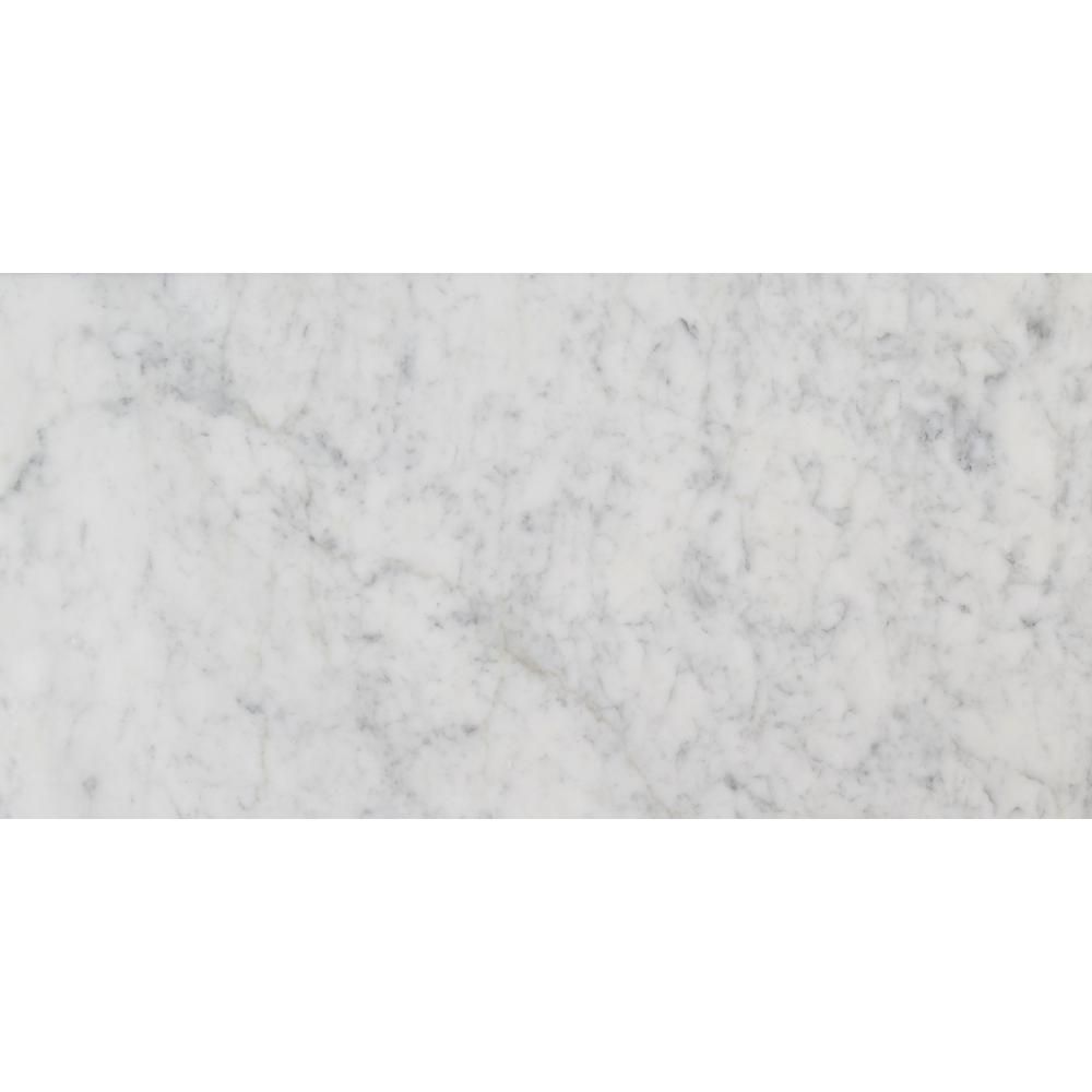 MSI Carrara White 12 in. x 24 in. Polished Marble Floor and Wall Tile (12 sq. ft. / case)-TCARRWHT12 | The Home Depot