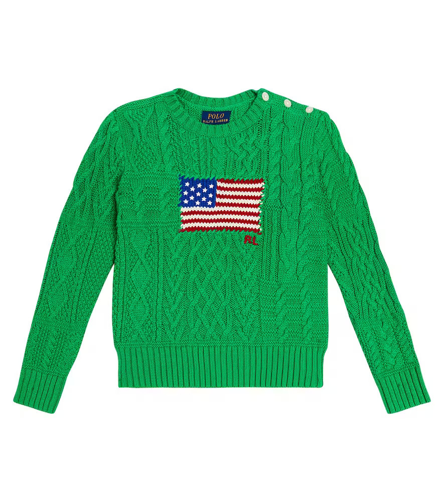 Polo Ralph Lauren Kids Pullover in cotone a trecce | Mytheresa (IT)