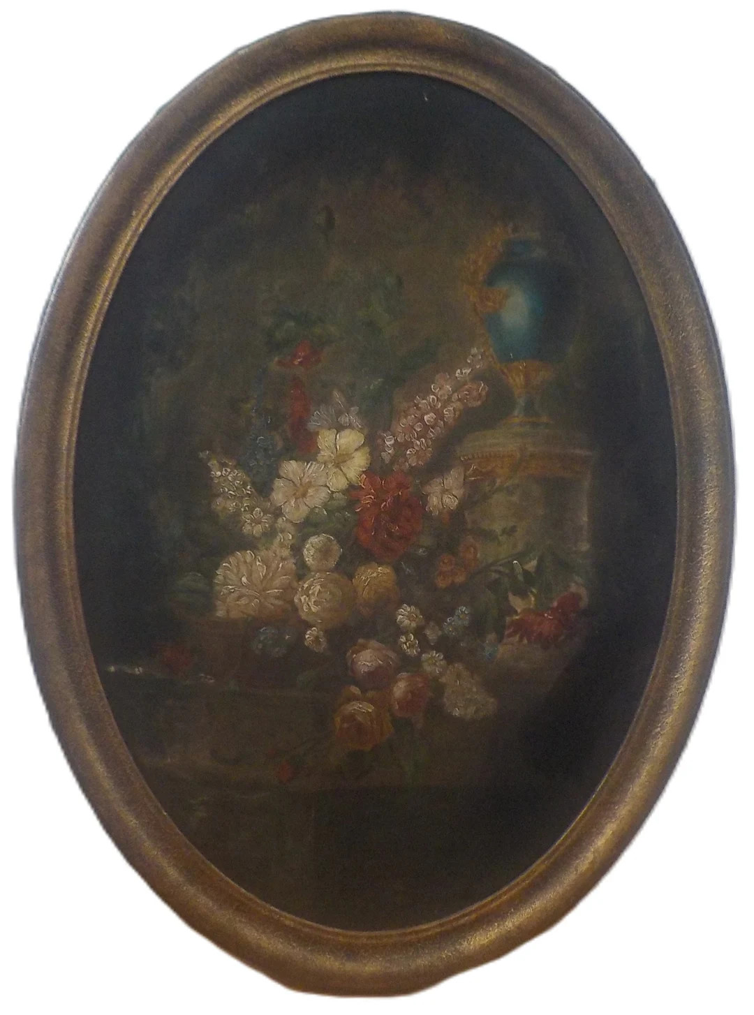 Vintage ITALIAN, Dutch Old Masters Style, Baroque FLOWERS Floral, Large Oval Dark Moody, Gothic O... | Etsy (US)