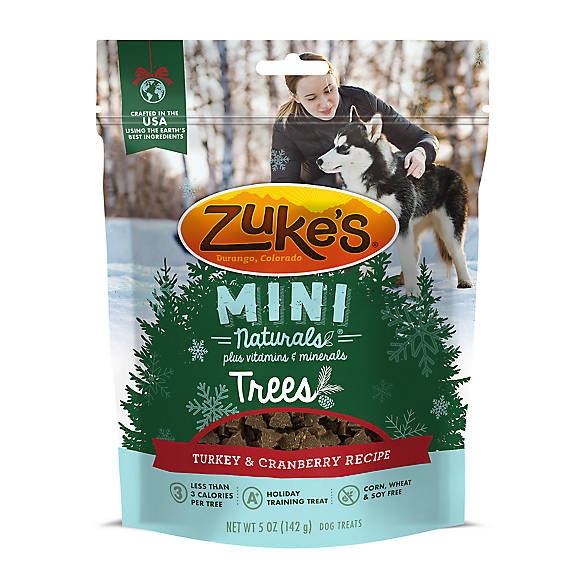 Zuke's Mini Naturals Trees Dog Training Treats - Turkey & Cranberry | PetSmart