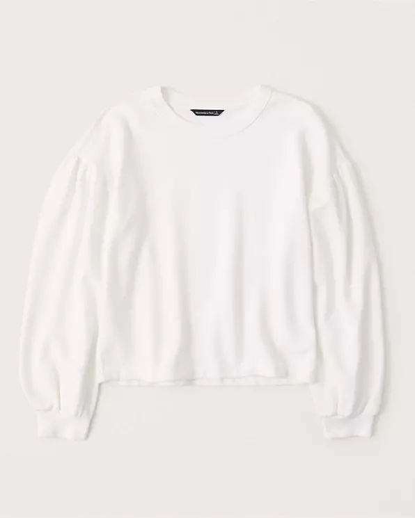 Slouchy Crewneck Terry Sweatshirt | Abercrombie & Fitch (US)