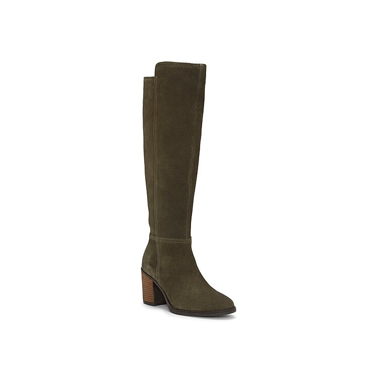 Lucky Brand Extra Wide Width Bonnay Extra Wide Calf Boot | Women's | Khaki | Size 5.5 | Boots | DSW