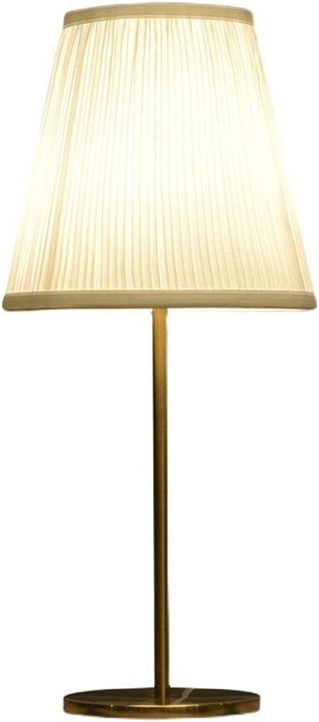 Table lamp Modern Bedside Nightstand Lamp with Pleat Lamp Shade and Metal Base for Guestroom Bedr... | Amazon (CA)