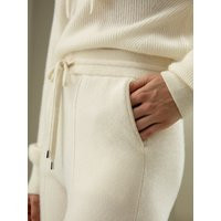 LILYSILK Cashmere Pant - for Women - White 100% Natural Cashmere - Breathable Regular Fit Pants S | LilySilk