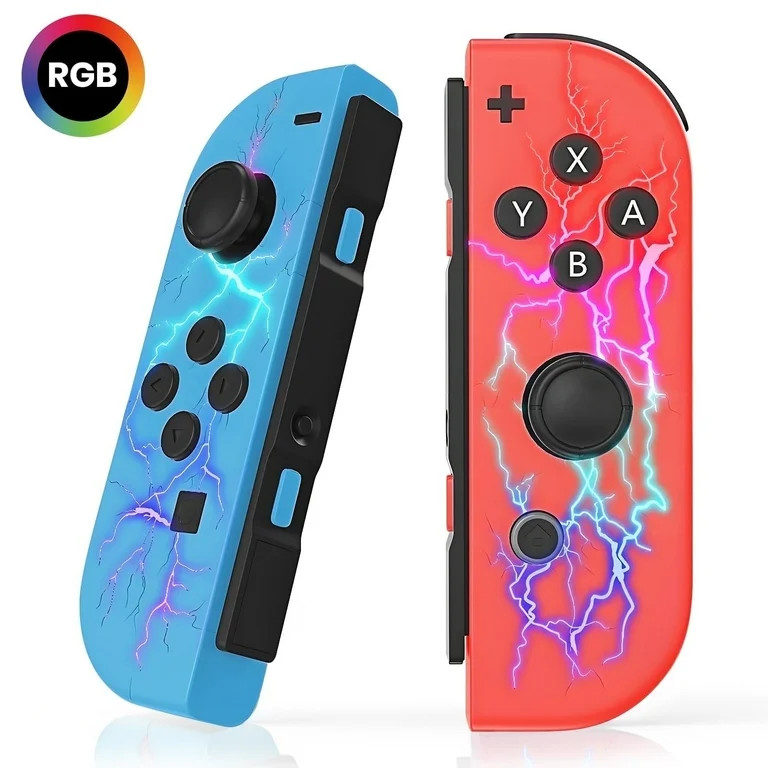 Wireless Controller for Nintendo Switch Controller, (L/R)Joy-Con with RGB, 18H Playtime, Vibratio... | Walmart (US)